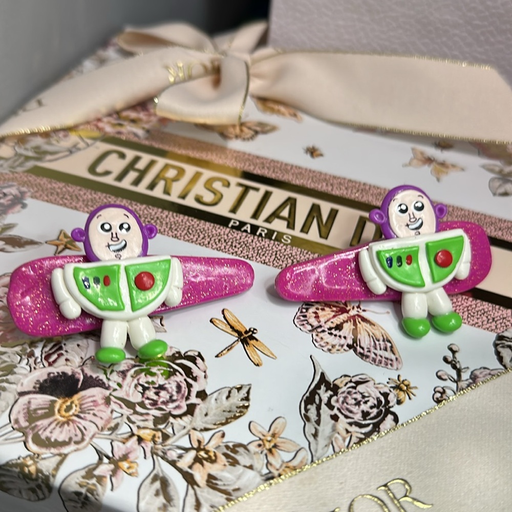 Buzz Lightyear Hair Clips Set Of Two - Picture 2 of 3